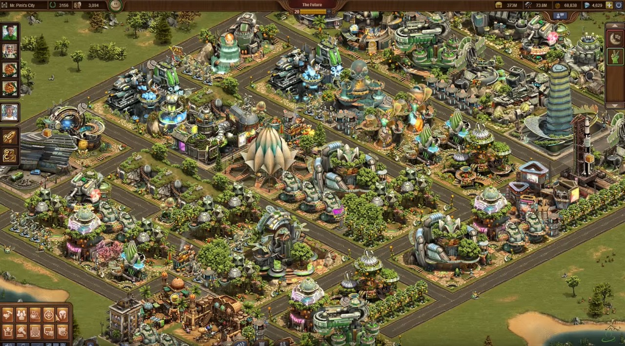 Das Spiel mit verschiedenen Zeitaltern Forge of Empires