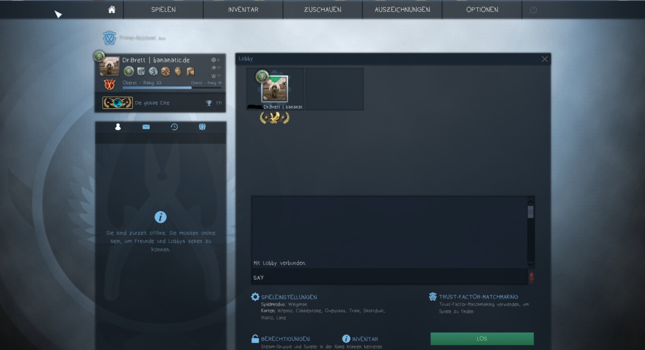 Bin nicht mit matchmaking server verbunden