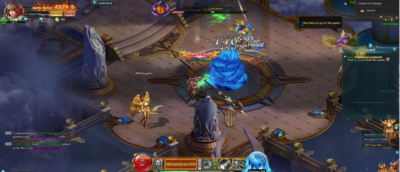 Play Sacred Saga Online, finish quests and get rewards😻