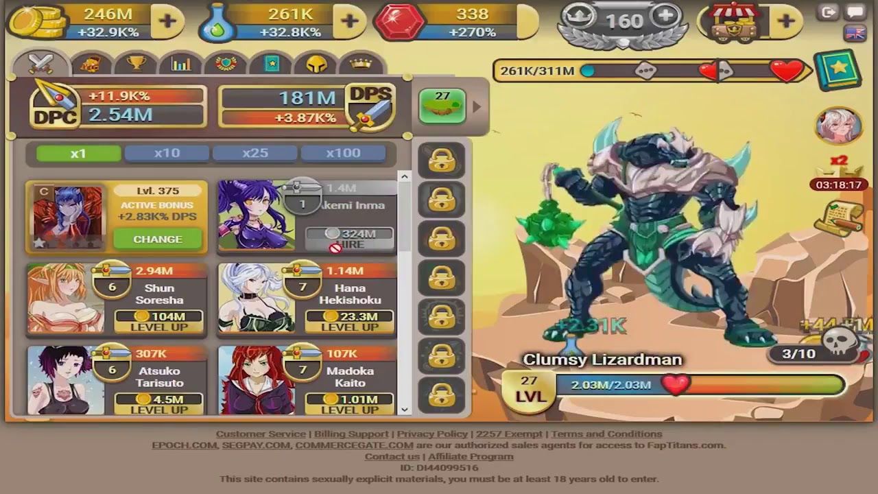 Play Fap Titans, finish quests and get rewards😻